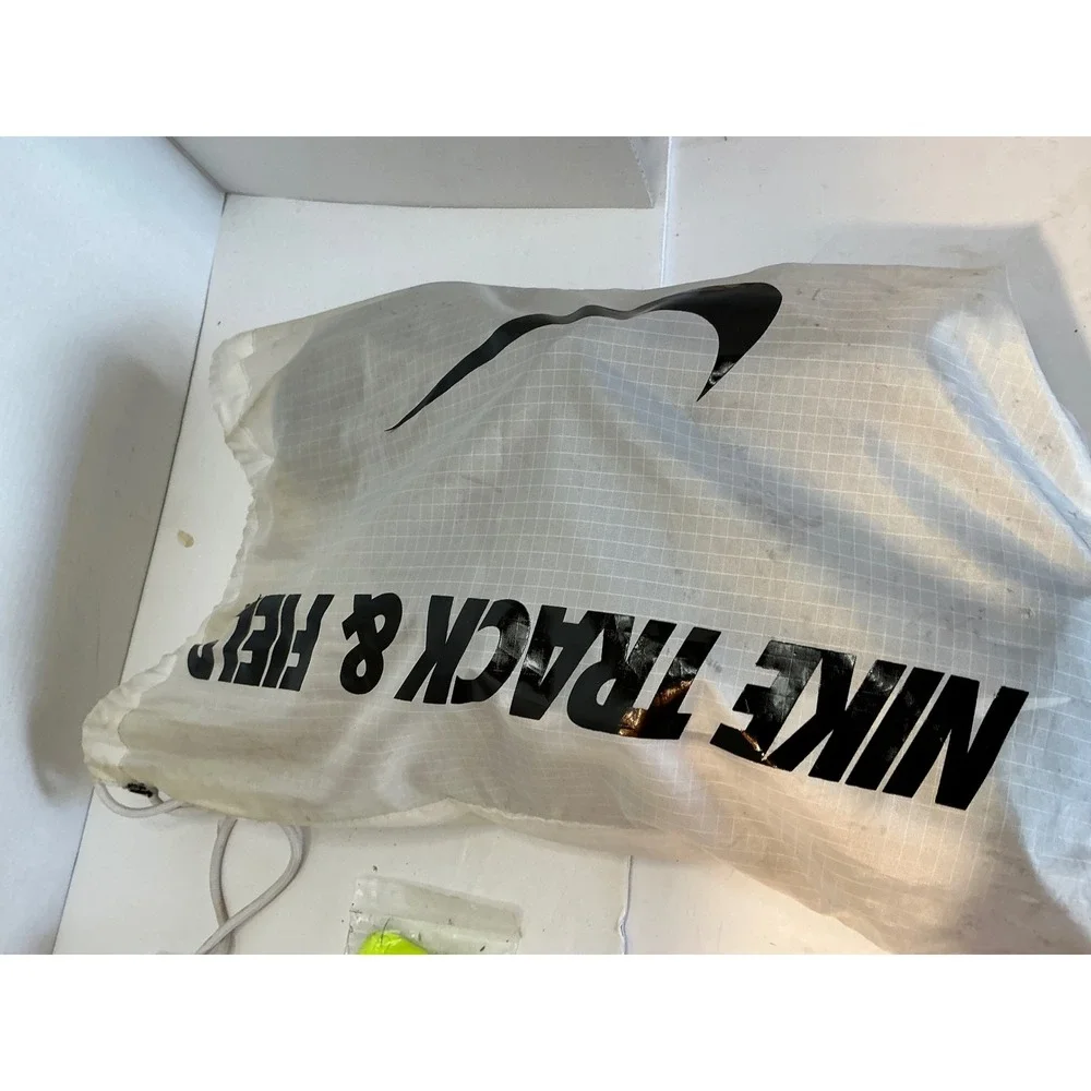 Nike Track and Field Racing Spikes Black Silver Mesh Cleats with Bag and Tool 12